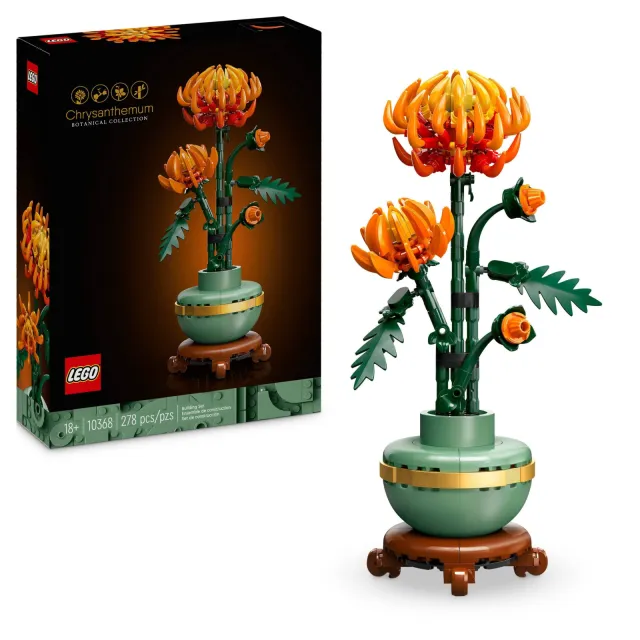 Lego Botanical Collection Chrysant Bouwpakket voor Volwassenen 10368 Chrysant decoratieve bloemenbouwset 10368