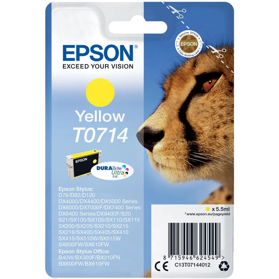 Epson T0714 inktcartridge geel