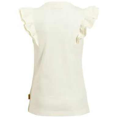 Orange Stars T-shirt met ruffle mouwen wit, foto 2