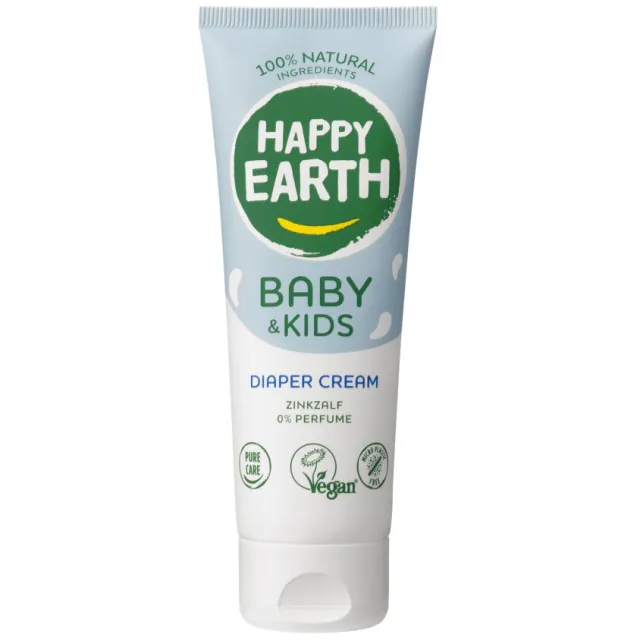 Happy Earth 1+1 gratis: Happy Earth Baby & Kids 100% Natuurlijke Zink Billencrème 75 ml