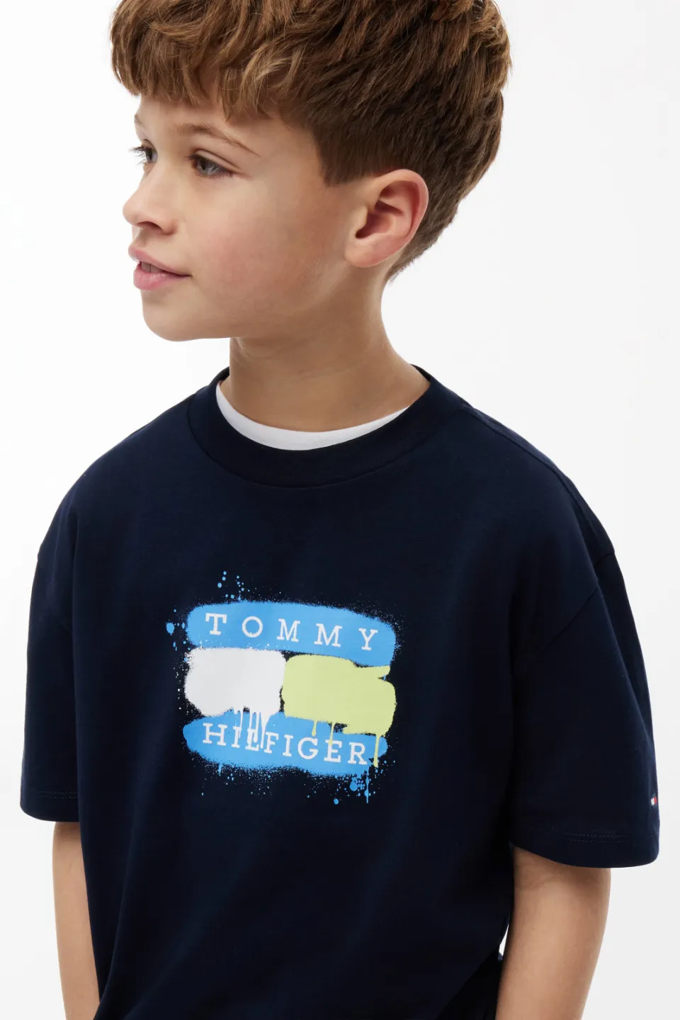 Tommy Hilfiger T-shirt met logo donkerblauw, foto 4