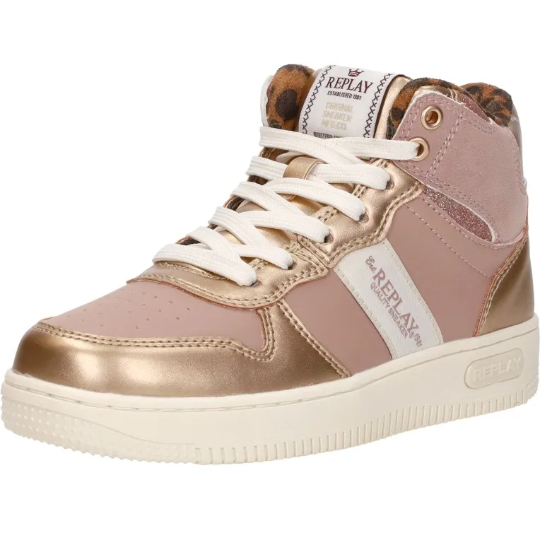 Replay Epic JR 4 hoge sneakers roze, foto 4