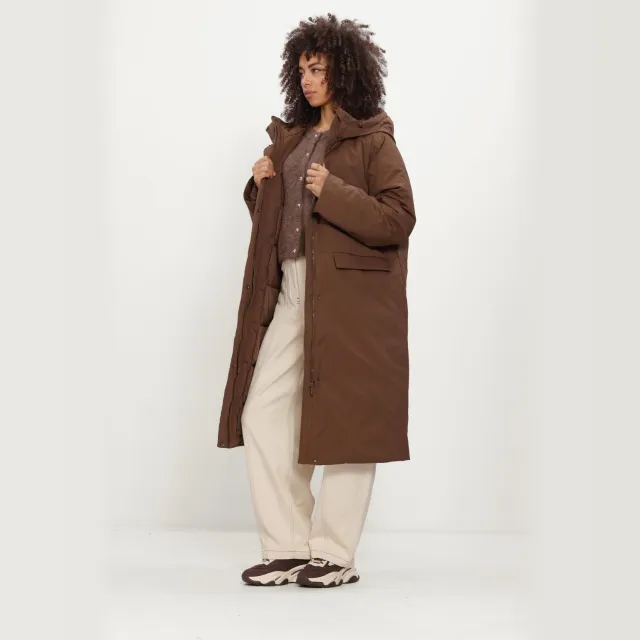Object Dames Jassen Objkelyn L/s Re Long Jacket Noos - Bruin