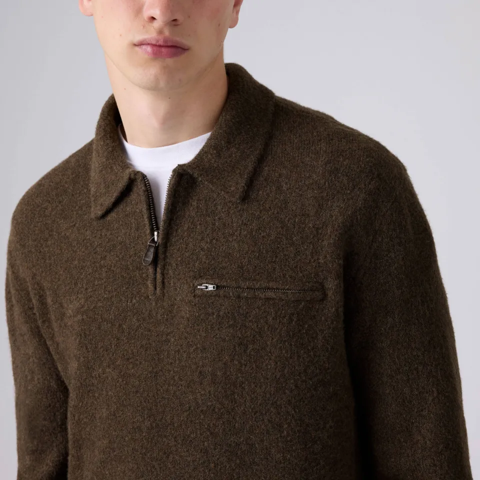 Levi's relaxed fit gebreide trui met wol - bruin, foto 7