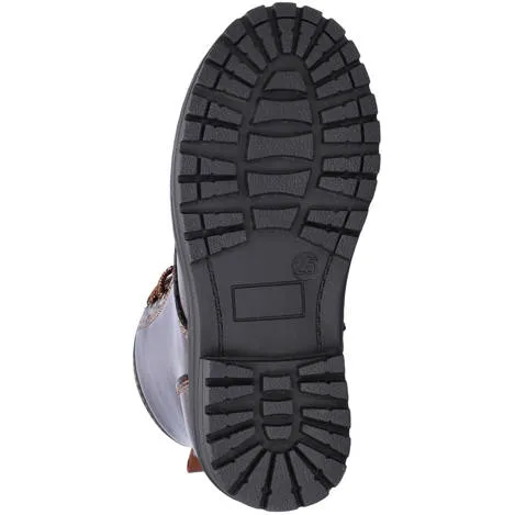 Nelson Kids lakleren enkelboots met glitters en profielzool - bruin, foto 4