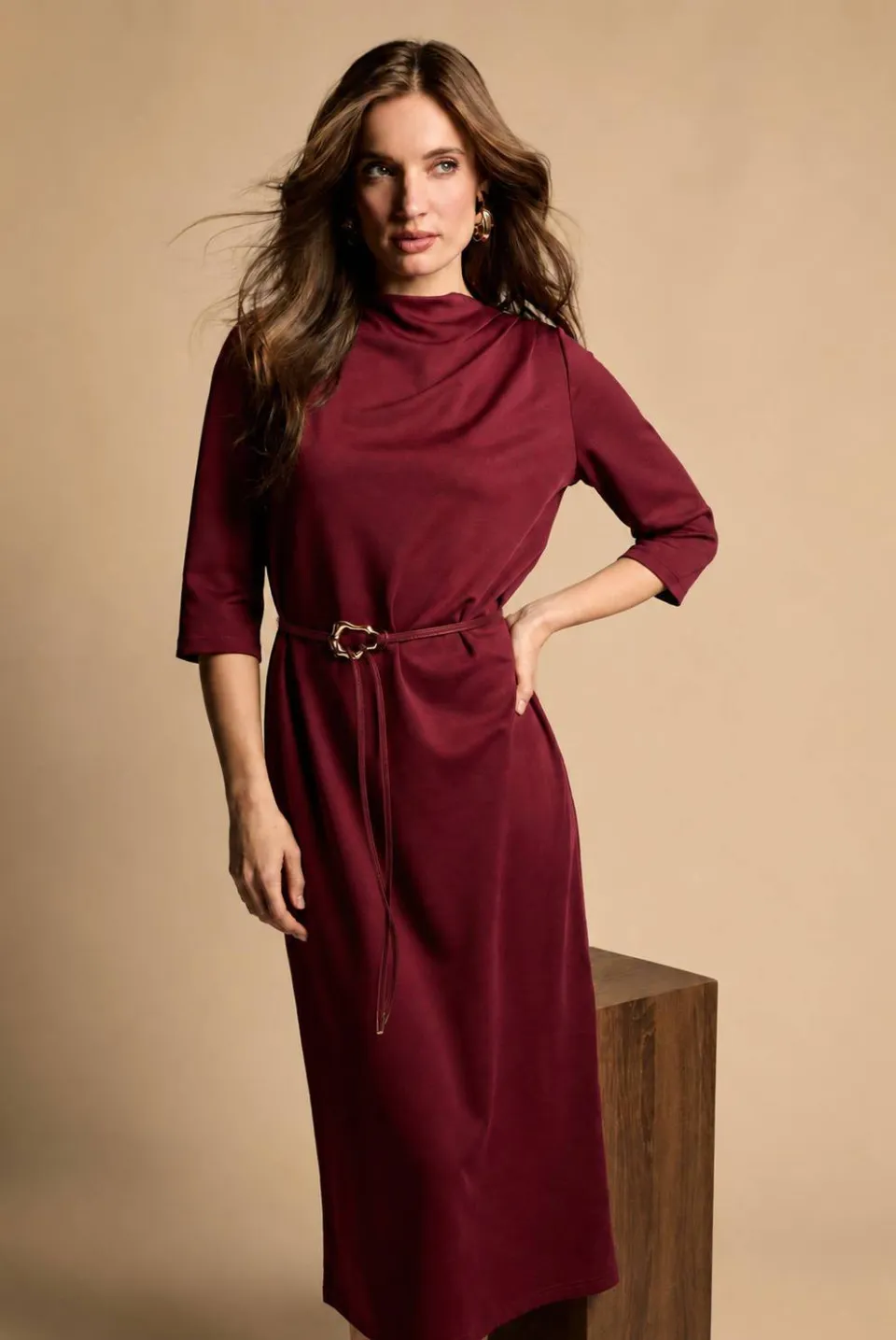 Freebird Devoted jurk bordeaux, foto 3