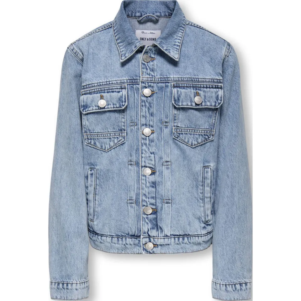 Only & Sons junior spijkerjas lichtblauw light blue denim, foto 2