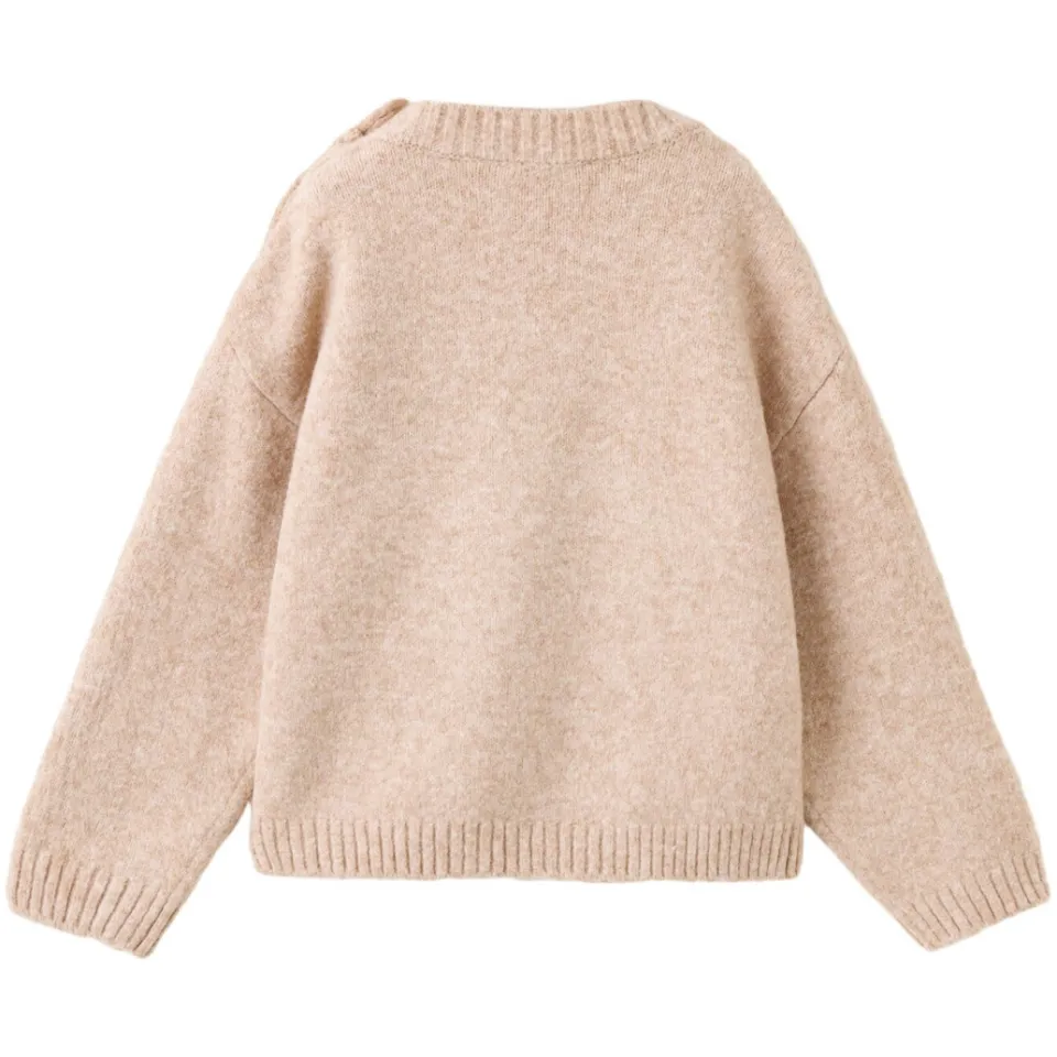 Mango Kids gebreide trui met print - beige, foto 3