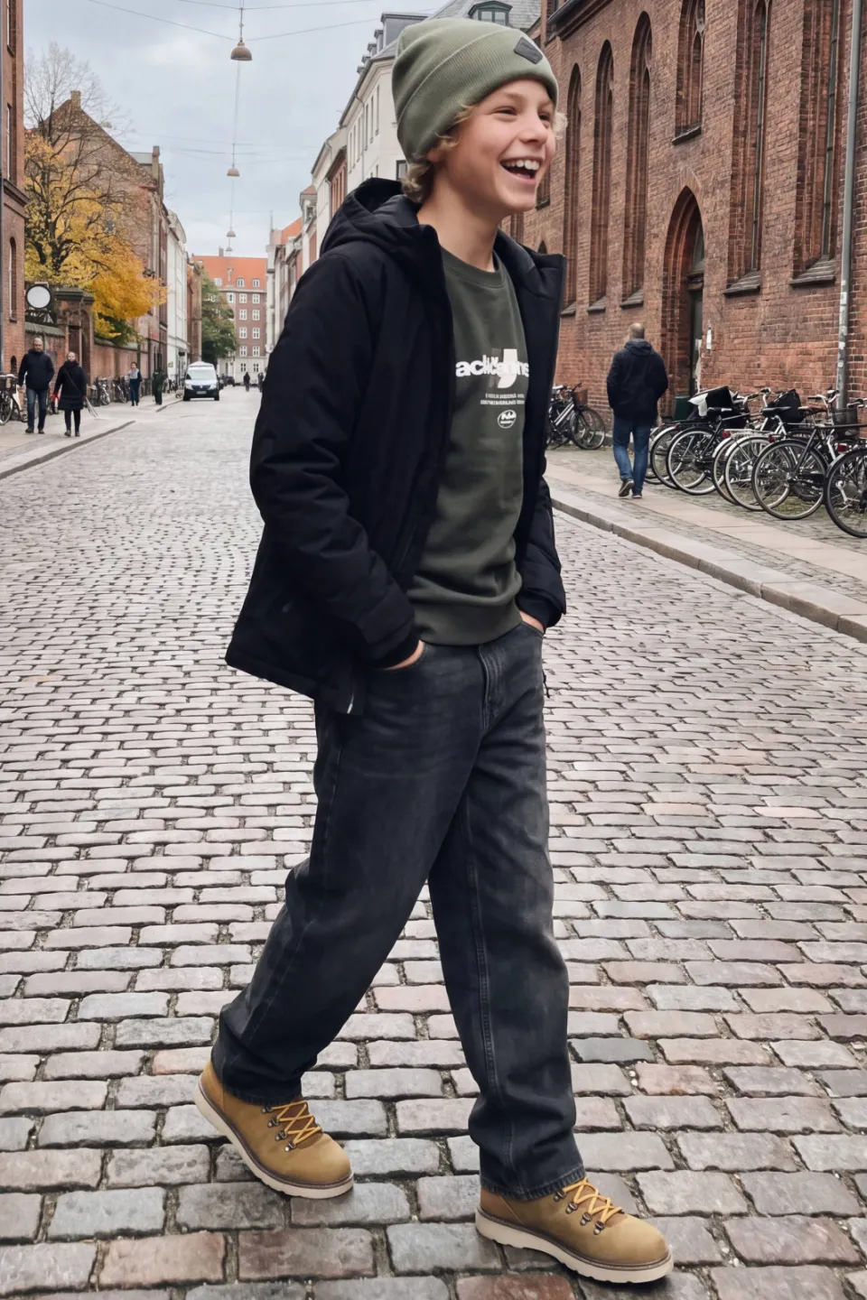 Jack & Jones winterjas zwart, foto 4