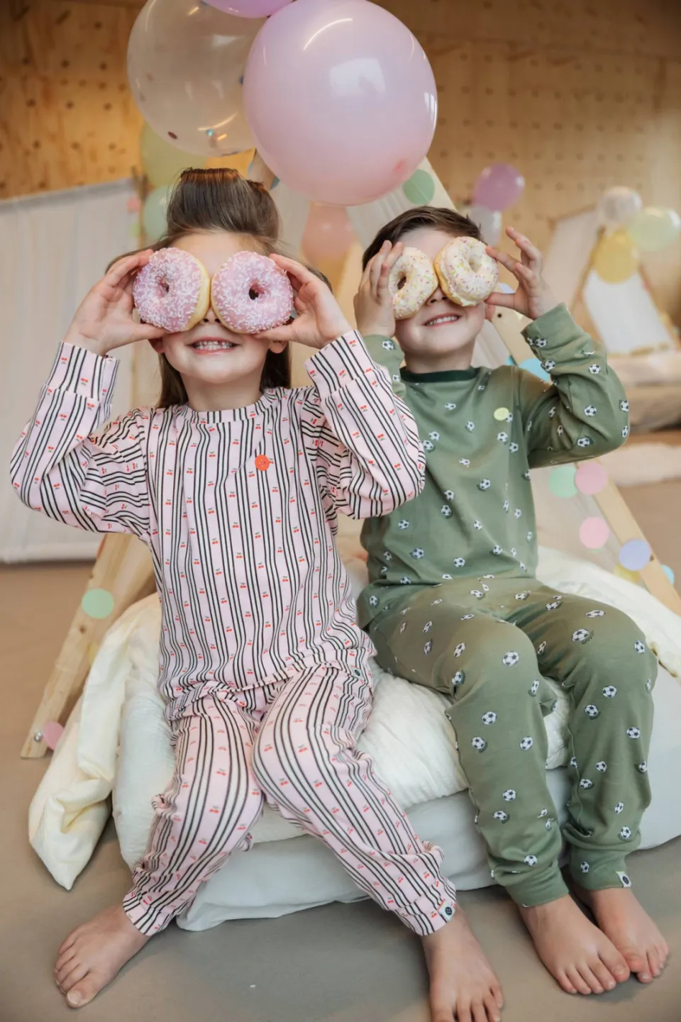 Stains&Stories pyjama met print lichtroze