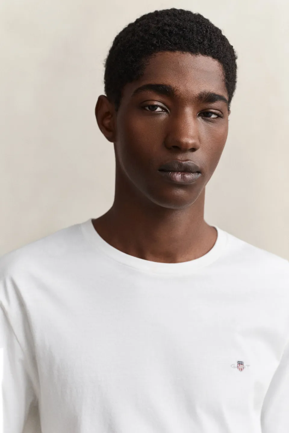 Gant regular fit T-shirt met logo en borduursels white, foto 5