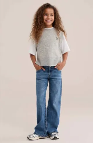 WE Fashion spencer met borduursels en wol - grijs, foto 3