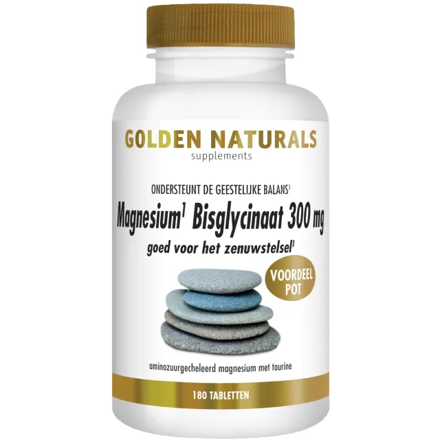 Golden Naturals Magnesium Bisglycinaat 300 mg vegan tabletten