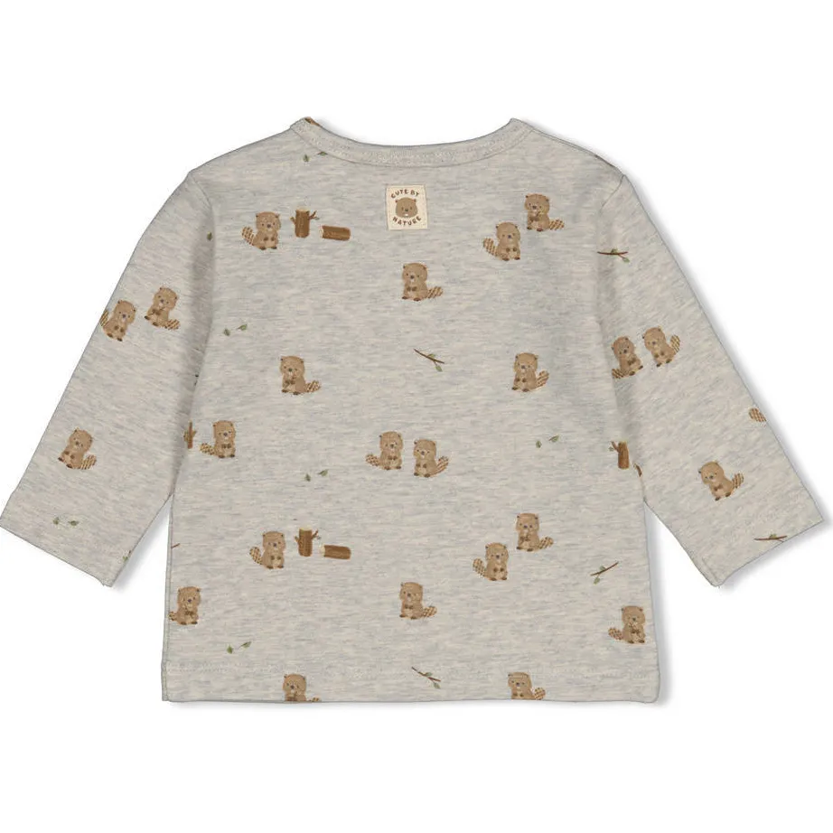 Feetje Tiny Timber Tales longsleeve grijs melange, foto 2