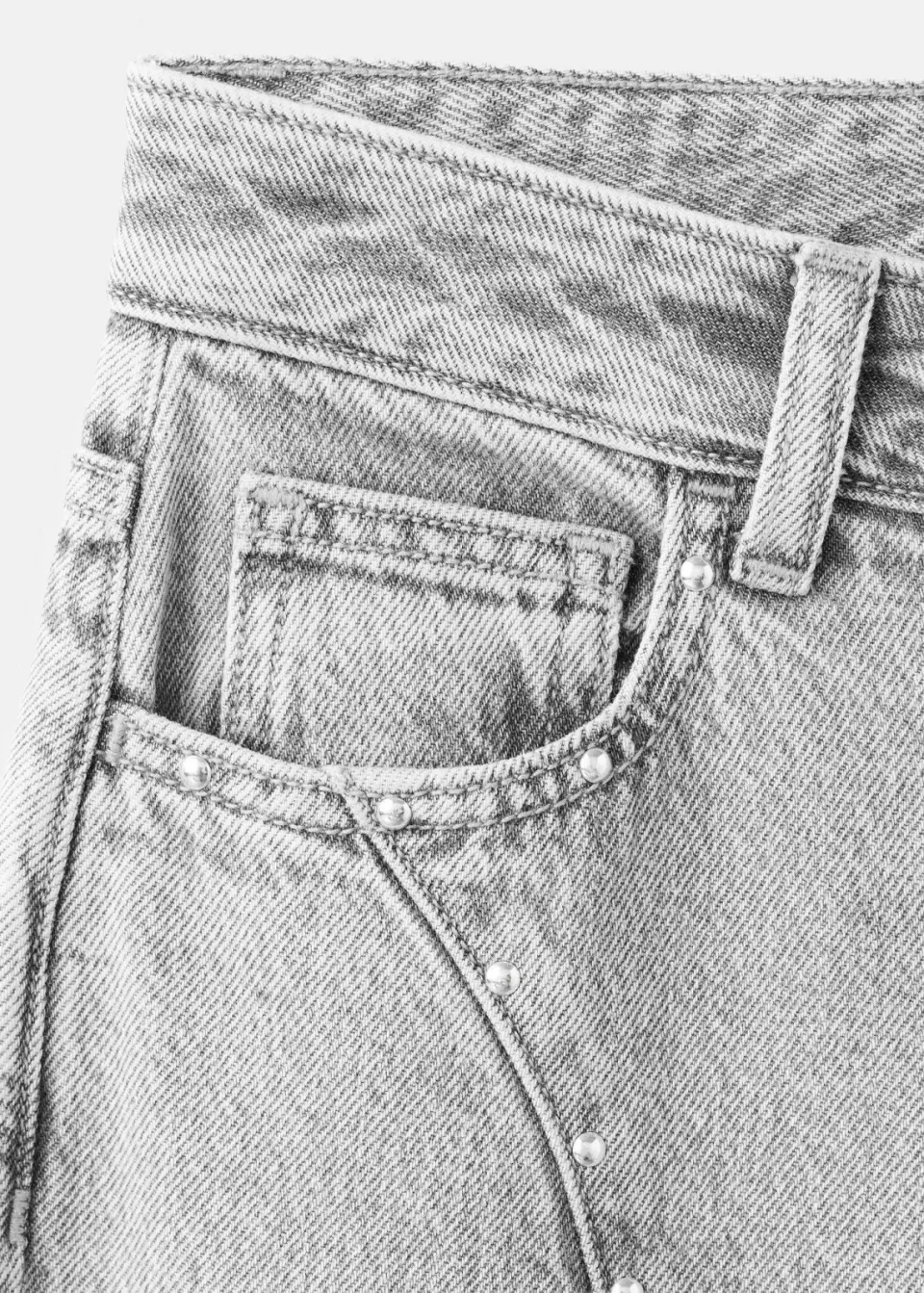 Mango TEEN wide leg jeans - grijs, foto 7