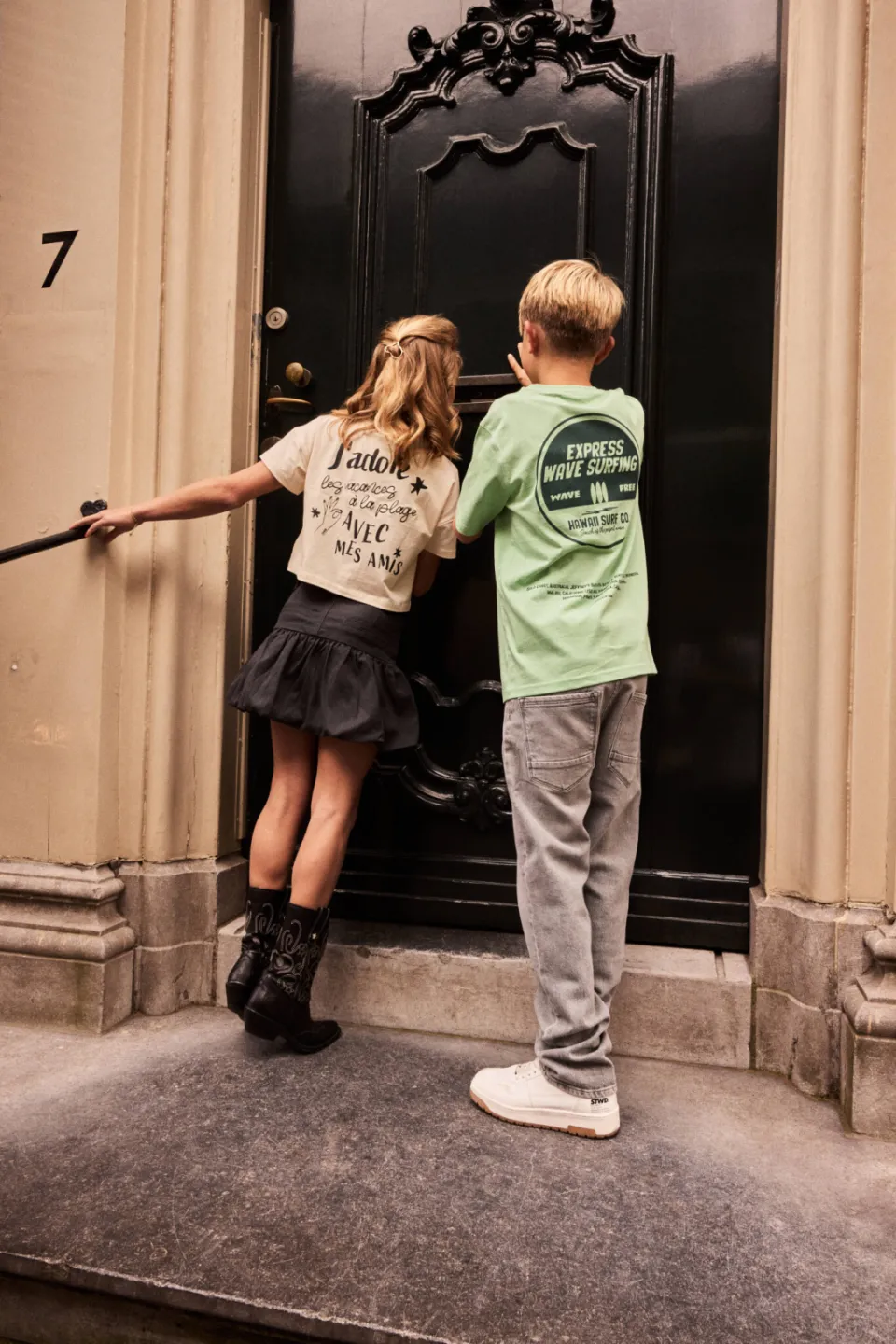 Indian Blue Jeans T-shirt frisgroen met backprint, foto 4
