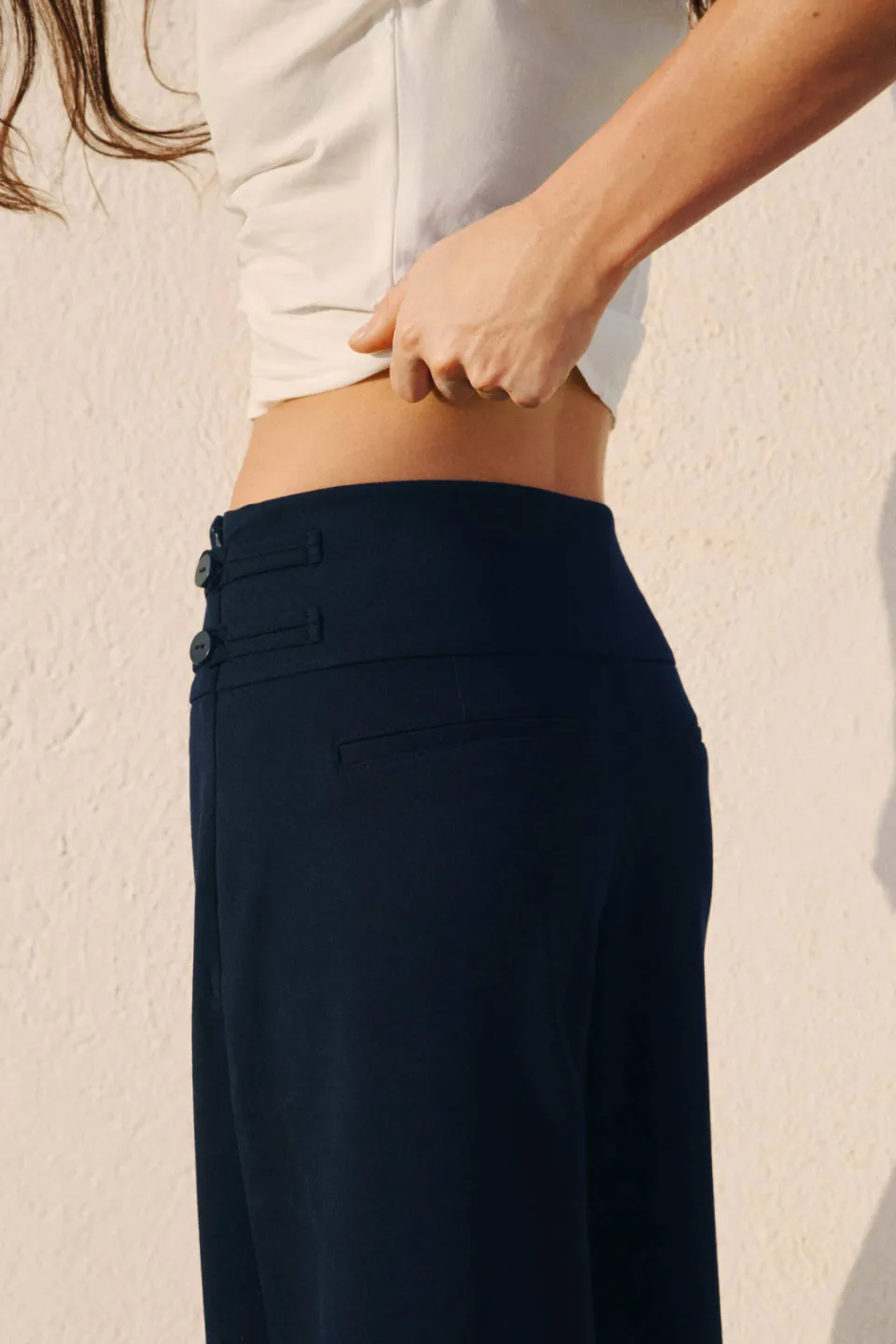 Mango pantalon marineblauw, foto 8