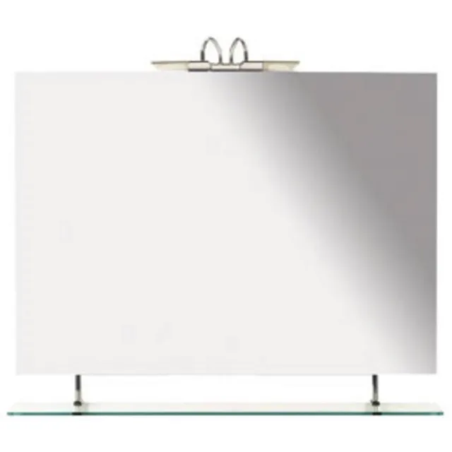 Sapho Badkamerspiegel Sapho Wega 90x80 cm met Planchet Glas Aluminium