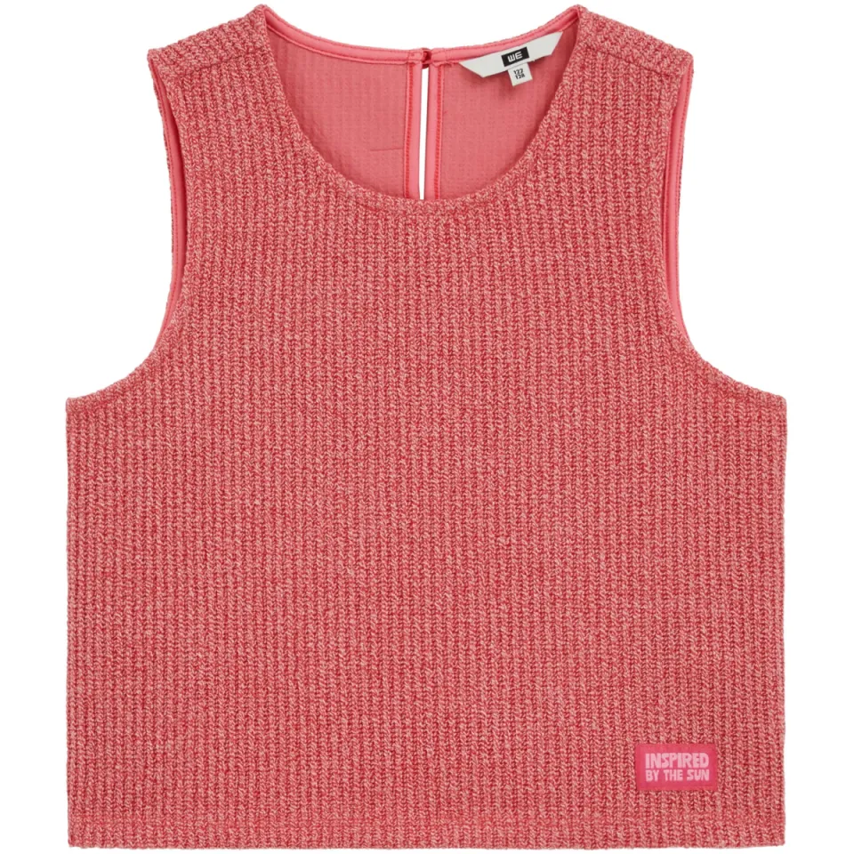 WE Fashion mouwloze top grof gebreid rood, foto 2