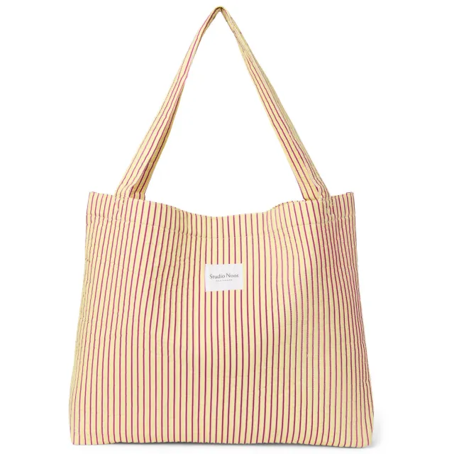 Studio Noos Poplin Mom Bag luiertas crème gestreept