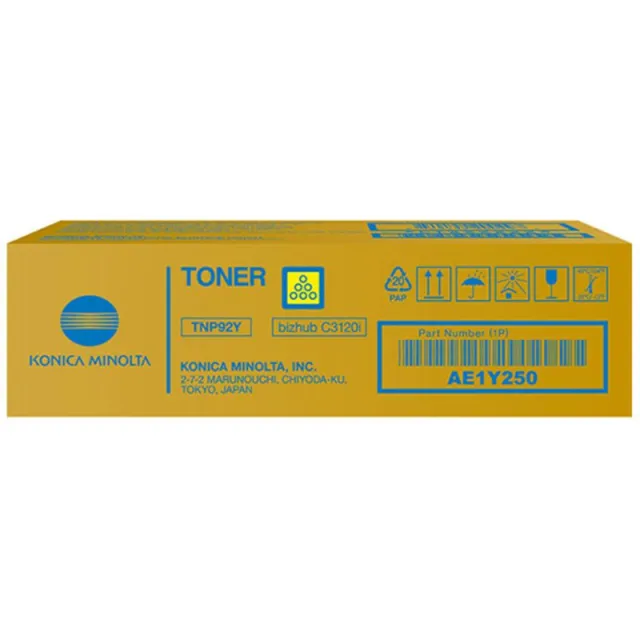 Konica-Minolta Konica Minolta TNP-92Y (AE1Y250) Toner Geel