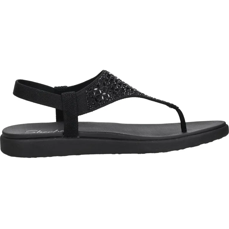 Skechers Meditation Luxe sandaal zwart