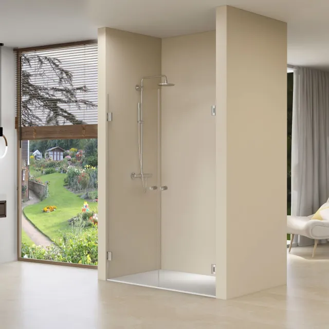 Van Rijn Dubbele Nisdeuren Van Rijn ST01 Helder Glas 100x200 cm 8 mm Chroom