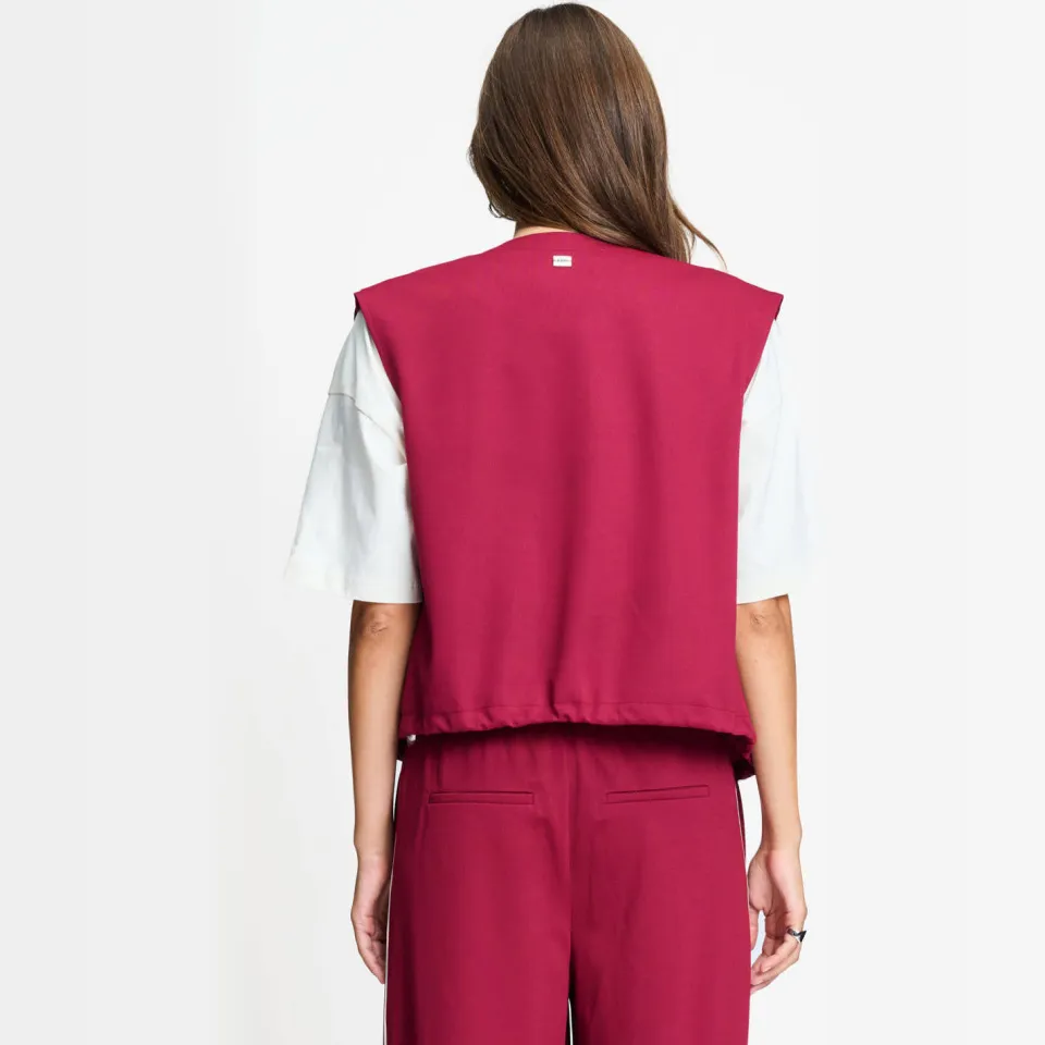 POM Amsterdam gilet - donkerrood, foto 3