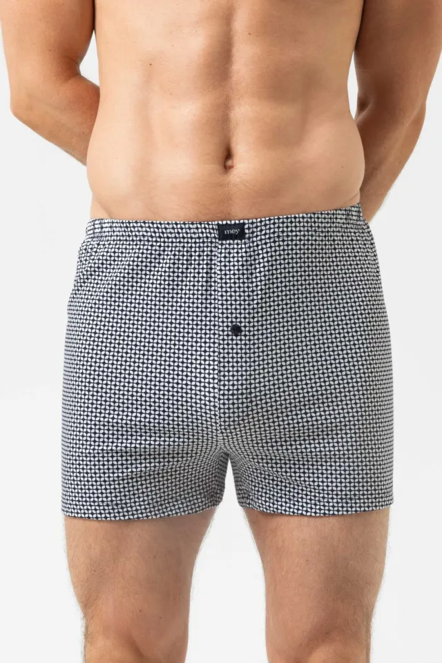 Mey Boxershort Serie Blue Geo Yacht Blue blauw