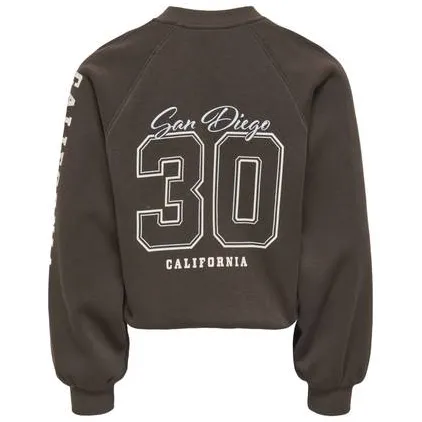 KIDS ONLY GIRL rechtvallende sweater met print - bruin, foto 3
