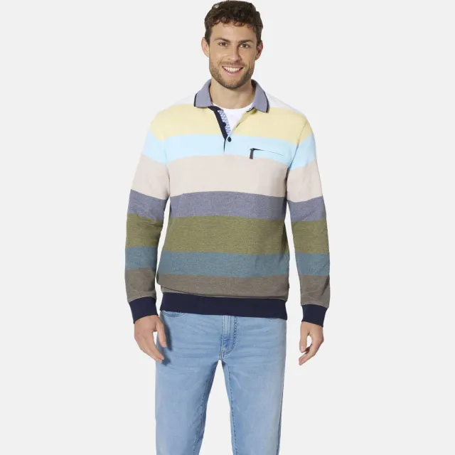 Babista regular fit gebreide gestreepte trui Plus Size - meerkleurig geel/blauw, foto 2