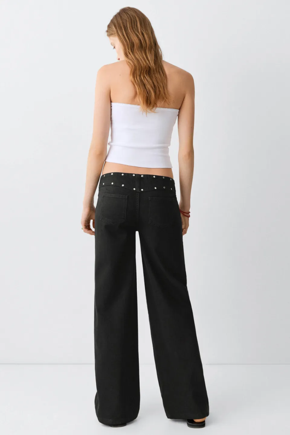 Mango TEEN wide leg jeans - zwart Black denim