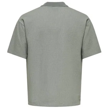 Only & Sons JUNIOR polo met textuur grijs Jongens Stretchkatoen Polokraag, foto 2