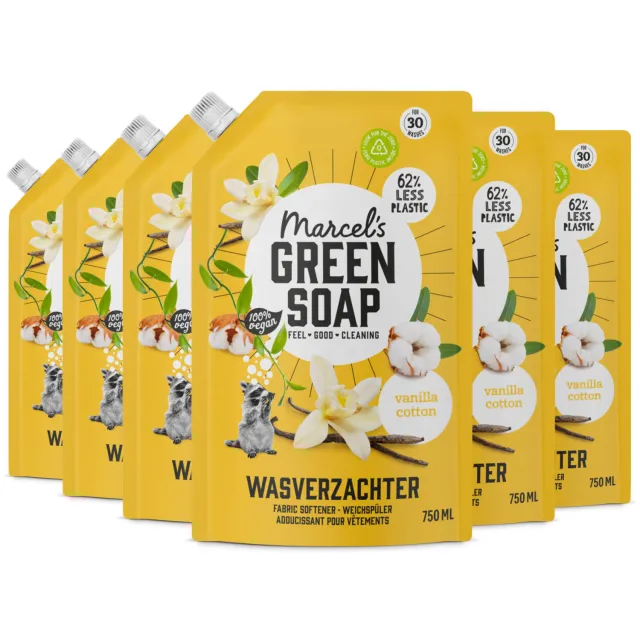 Marcel's Green Soap wasverzachter Vanille & Katoen navulling