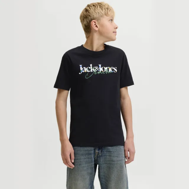Jack & Jones t-shirt met logoprint zwart