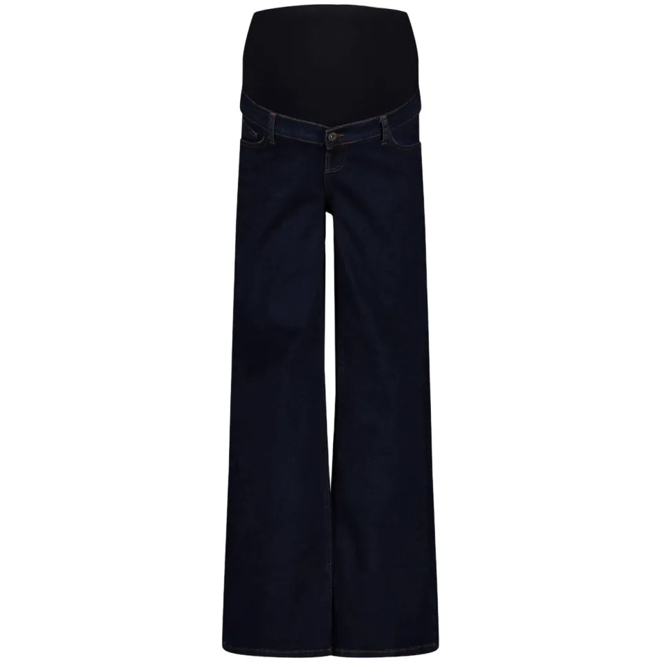 LOVE2WAIT Jill wide leg zwangerschaps jeans - donkerblauw, foto 2