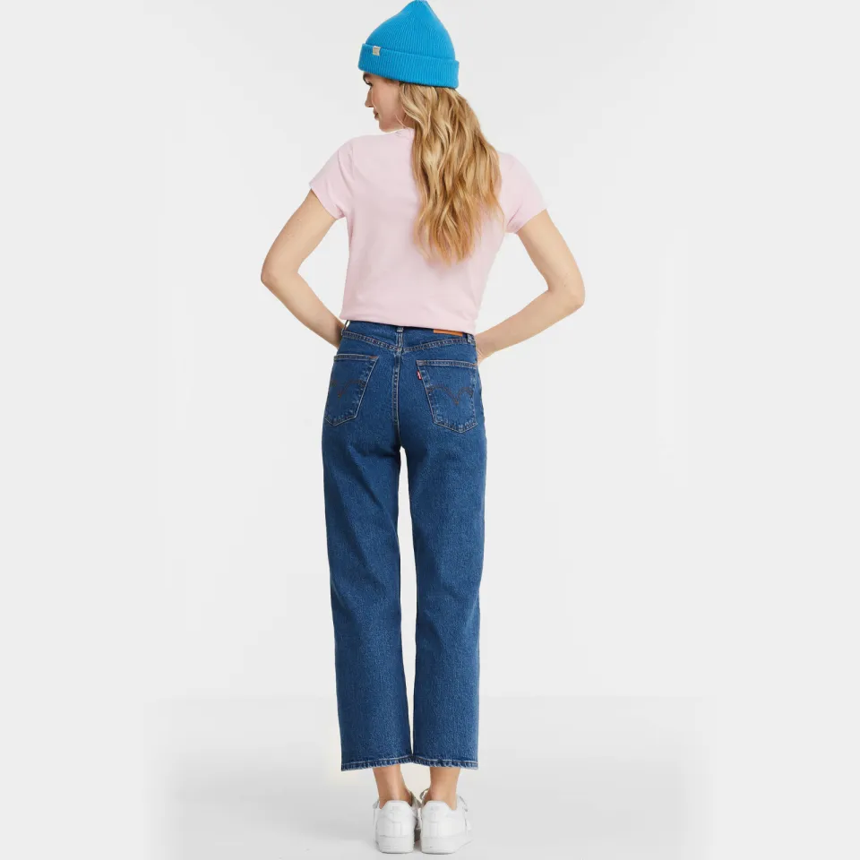 Levi's Ribcage high waist straight leg jeans blauw, foto 4