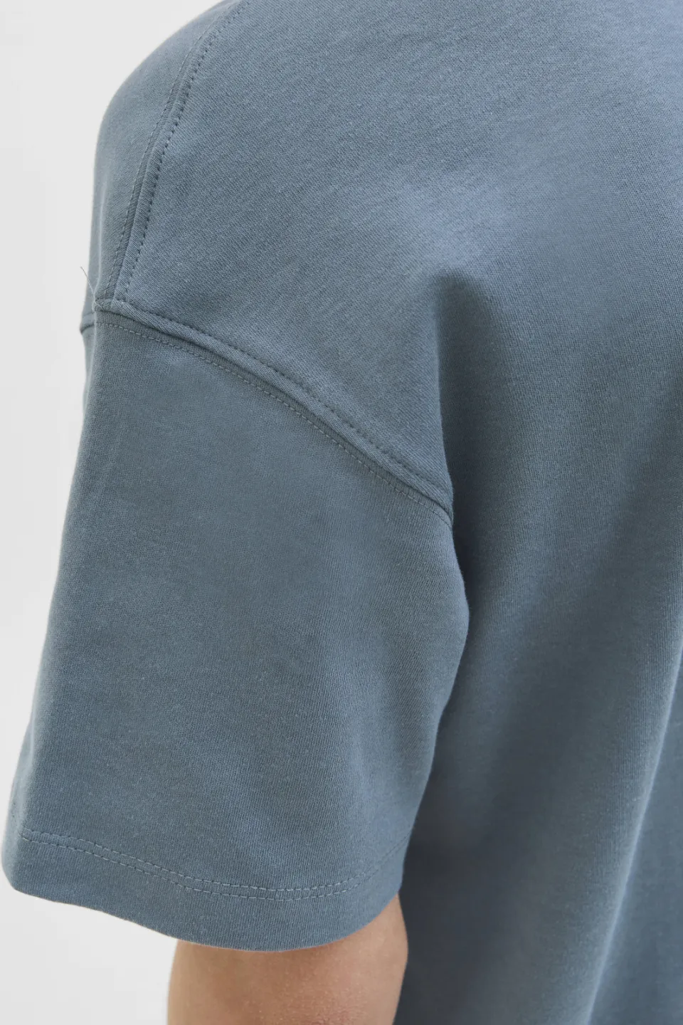 Jack & Jones junior T-shirt grijsblauw effen, foto 4