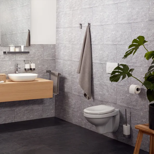 Haceka Toiletrolhouder Haceka Aline Grey 15,6x3,5 cm Aluminium Mat Grijs