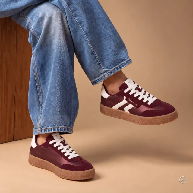 Tamaris sneakers laag bordeauxrood, foto 8