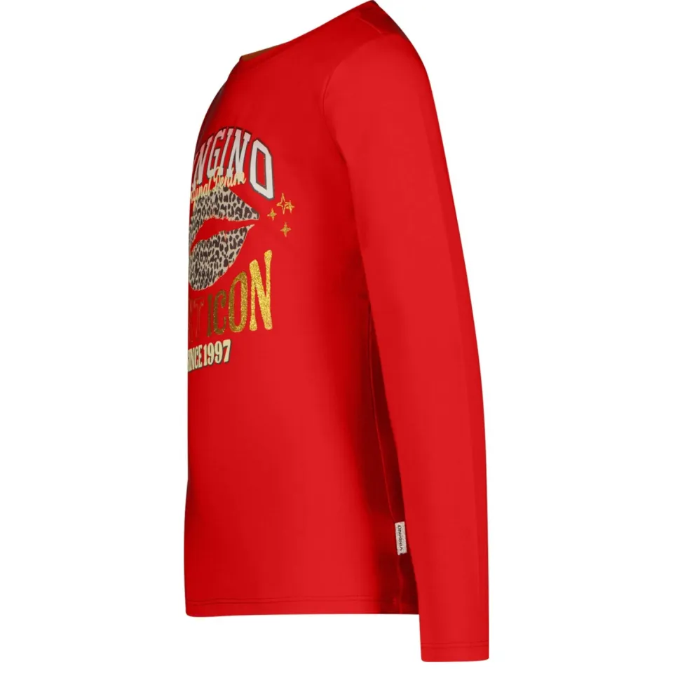 Vingino longsleeve rood met print, foto 2