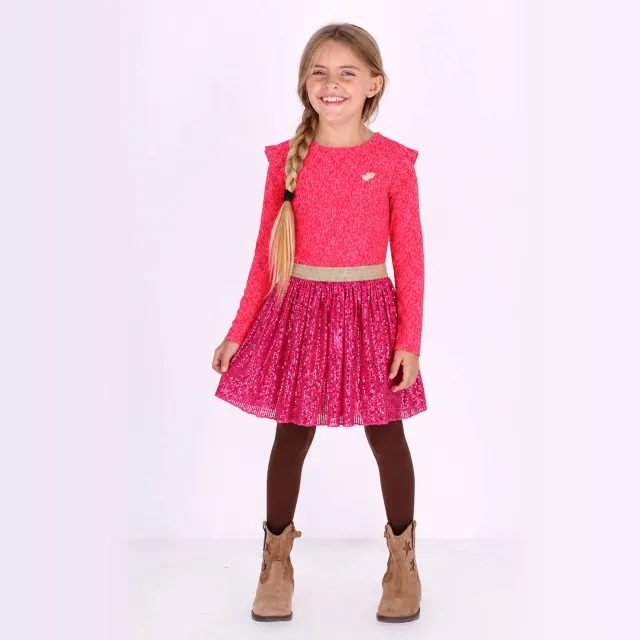 B.Nosy Diana glitterjurk met pailletten roze