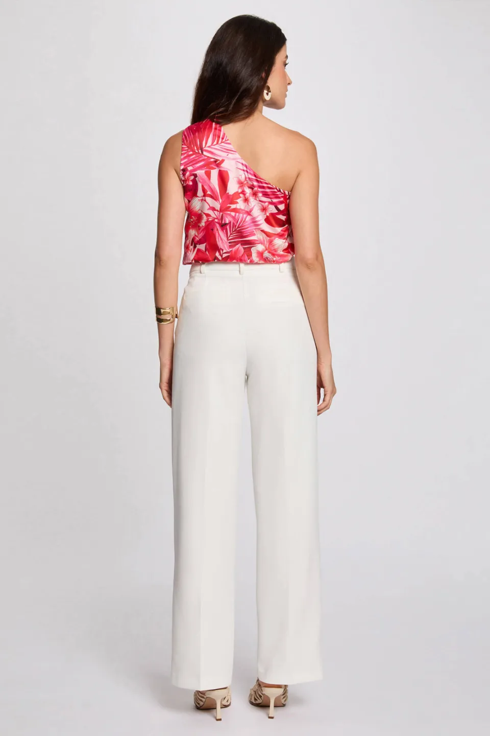 Morgan straight high waist broek ecru, foto 3