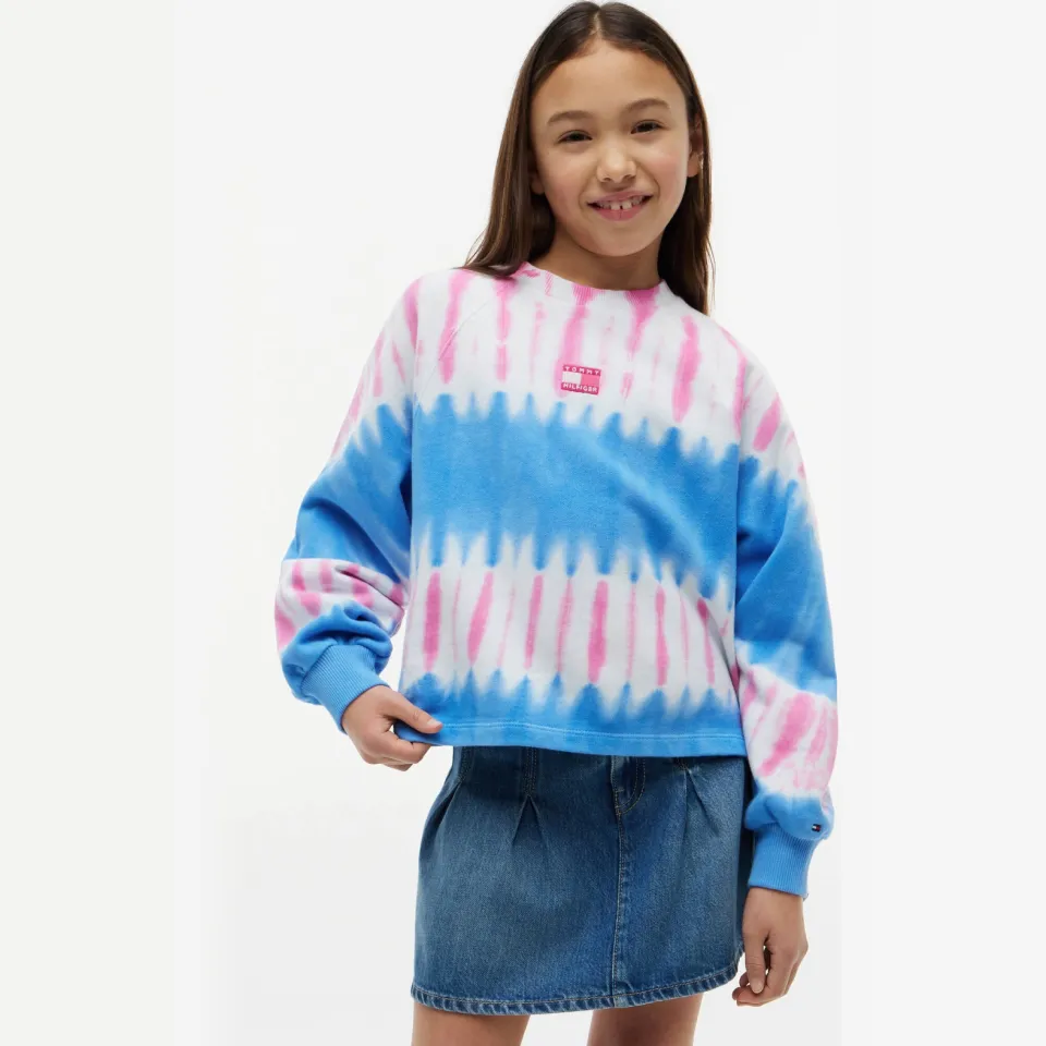 Tommy Hilfiger boxy tie-dye sweater - blauw, foto 2