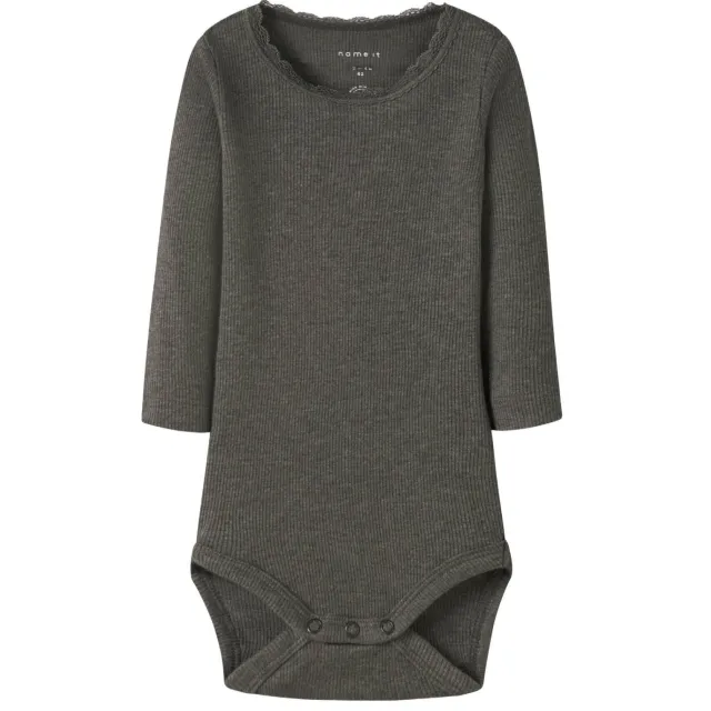 NAME IT BABY romper donkerbruin