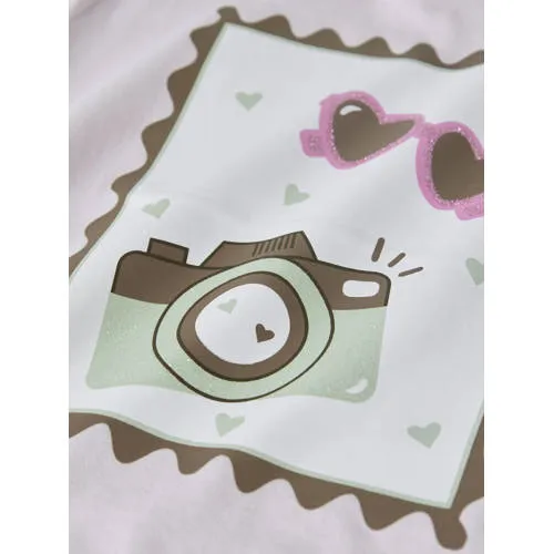 NAME IT MINI T-shirt roze met print, foto 3