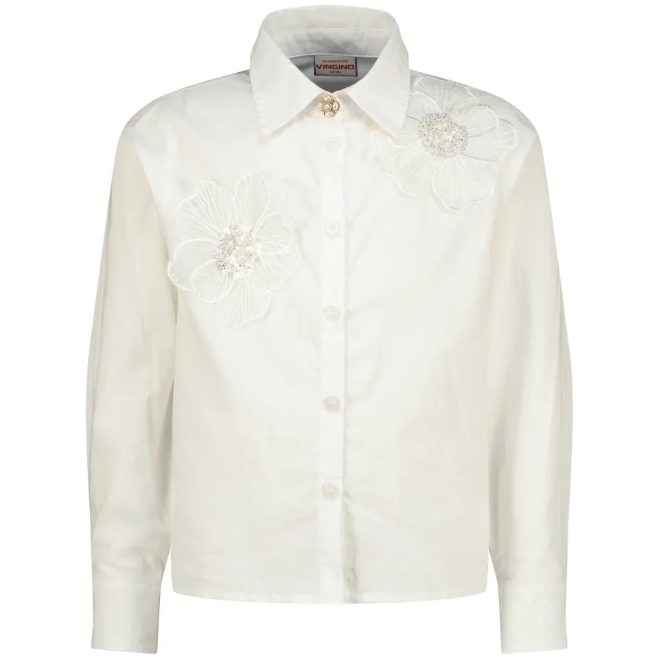 Vingino gebloemde blouse wit, foto 2
