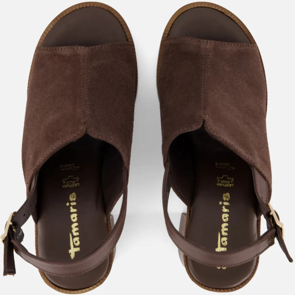 Tamaris sandalen met hak bruin, foto 3