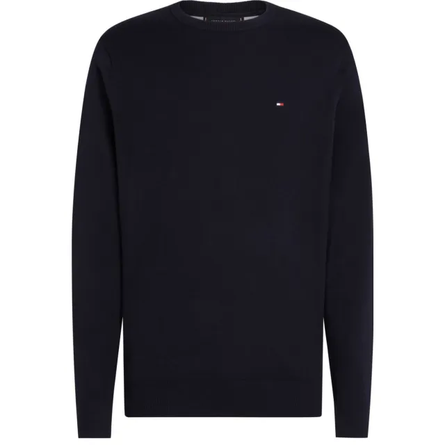Tommy Hilfiger pullover fijn gebreid donkerblauw blauw, foto 2