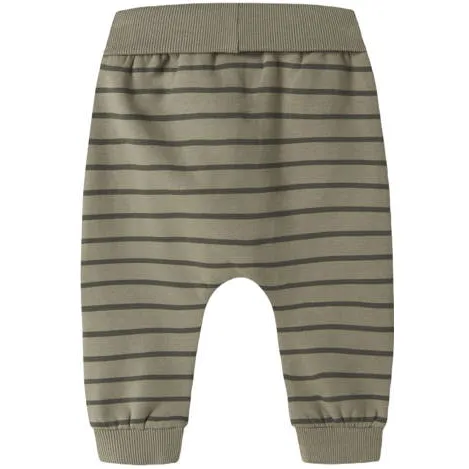 NAME IT gestreepte baby joggingbroek groen, foto 2